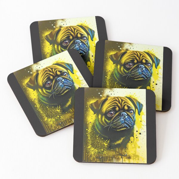 Item preview, Pug Ink Splatter 2 designed and sold by RedBluffTraders.
