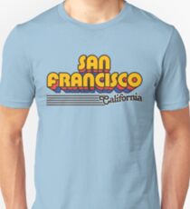 San Francisco, California | Retro Stripes Unisex T-Shirt