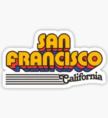 San Francisco, California | Retro Stripes Sticker