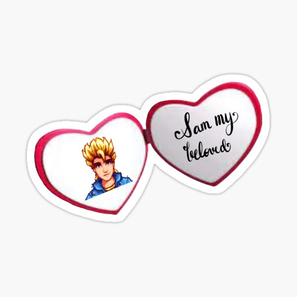 Aperçu de l'œuvre "Sam mon bien-aimé" Stardew Valley Heart Locket Meme créée et vendue par luna-n-bub.