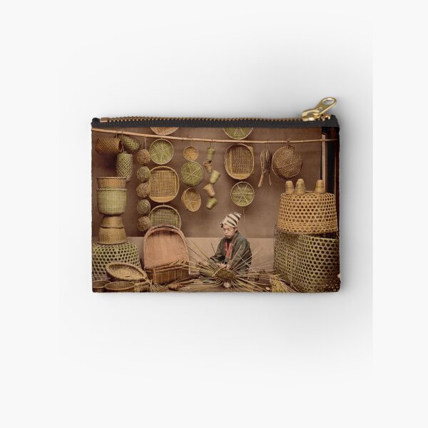 Item preview, Basket weaver, Japan, 1870s designed and sold by Photos of Japan.