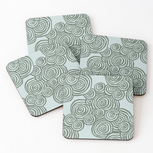 Item preview, funky swirly circles green designed and sold by Sara Frane.