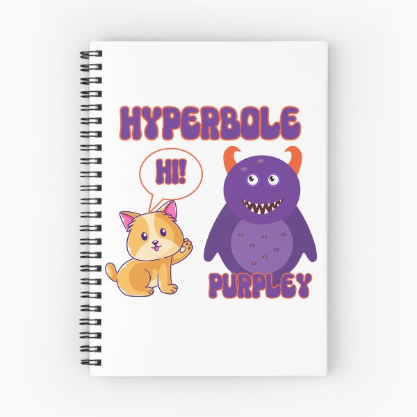 Item preview, Funny Hyperbole with Cute Puppy Waving & Purple People Eater (pronounced Hi-Per-Be-Lee or Hi-Purpley) designed and sold by JoyOfHopeStore.