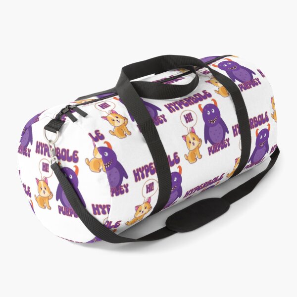 Item preview, Funny Hyperbole with Cute Puppy Waving & Purple People Eater (pronounced Hi-Per-Be-Lee or Hi-Purpley) designed and sold by JoyOfHopeStore.