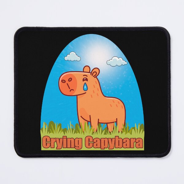 Item preview, capybara crying designed and sold by inkStyleMDQ.