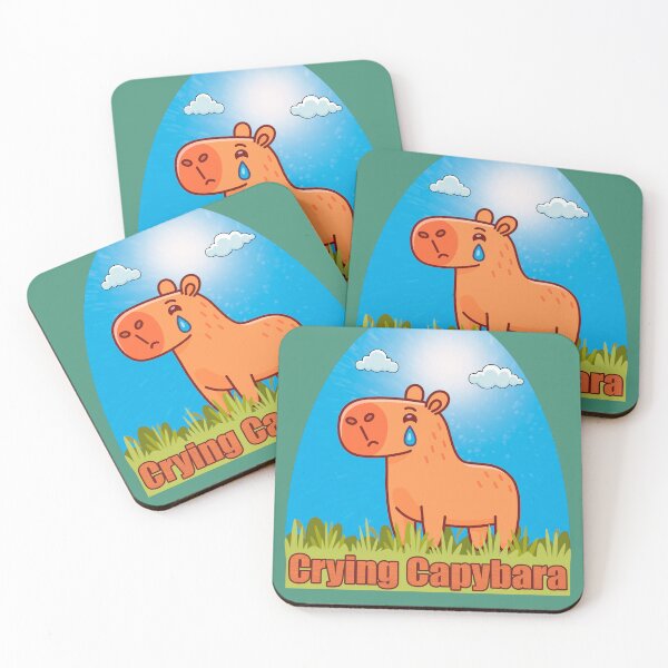 Item preview, capybara crying designed and sold by inkStyleMDQ.