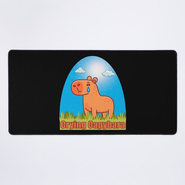 Item preview, capybara crying designed and sold by inkStyleMDQ.