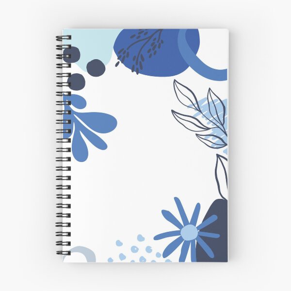Item preview, abstract blue flowers designed and sold by Juanitodesigns.
