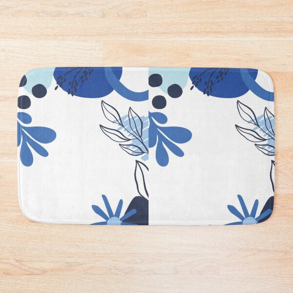 Item preview, abstract blue flowers designed and sold by Juanitodesigns.