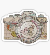 Wanderlust Photographer Travel the Globe Sticker