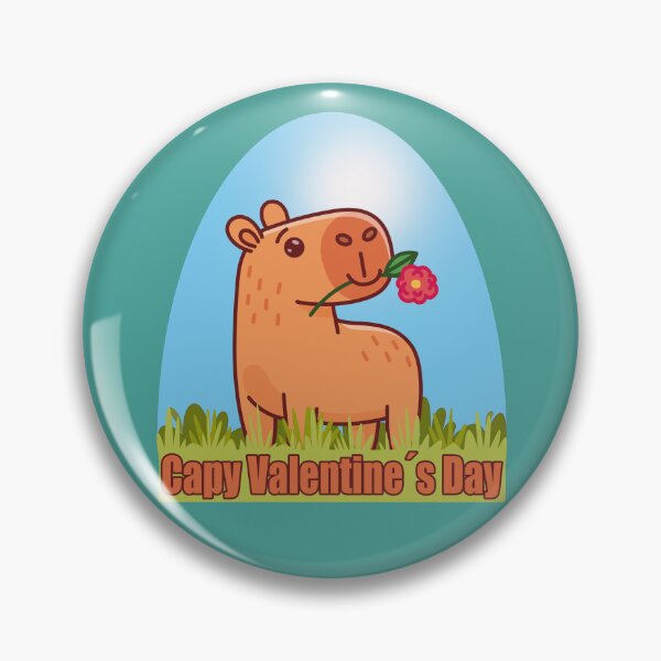 Item preview, capybara valentine designed and sold by inkStyleMDQ.