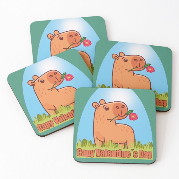 Item preview, capybara valentine designed and sold by inkStyleMDQ.