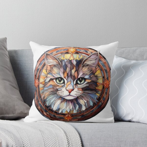 Item preview, Stained Glass Cat designed and sold by DigitalNikStore.