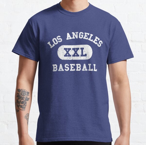 Los Angeles Dodgers Palm Tree V-neck Baseball Tee Bleed 
