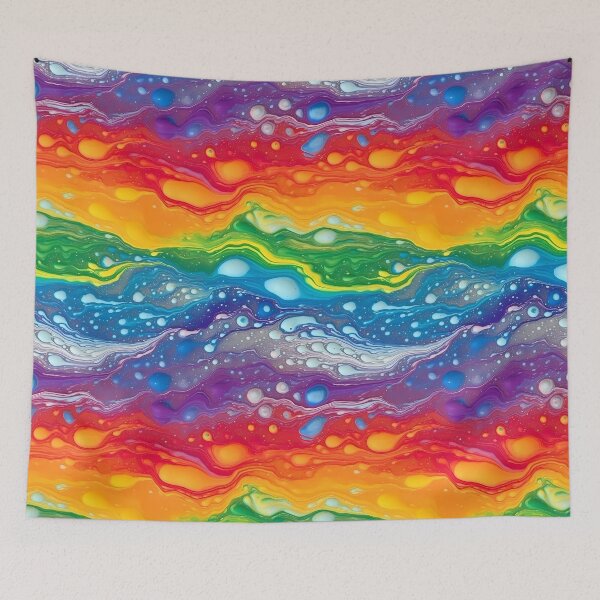 Artikelvorschau, Colorful Psychedelic Rainbow Flag entworfen und verkauft von TheMerch-er.