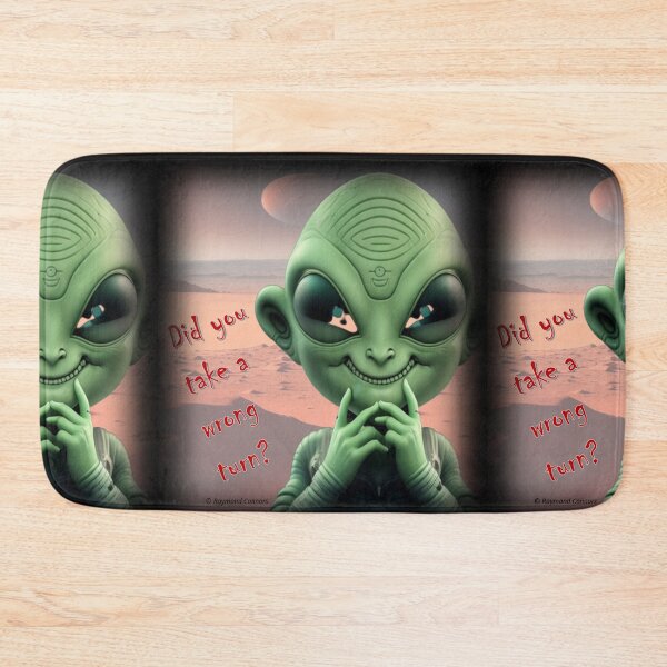 Item preview, Cute alien asking "wrong turn?" designed and sold by ElderWisdom.