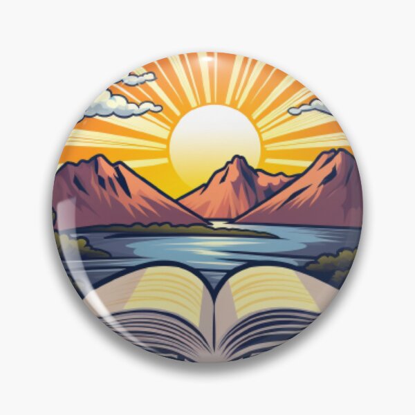 Item preview, Book in front of scenic mountain sunrise designed and sold by JN3XUS.