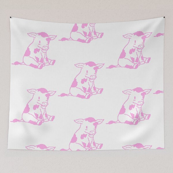 Item preview, Pink color cow drawing designed and sold by Dianaacs.
