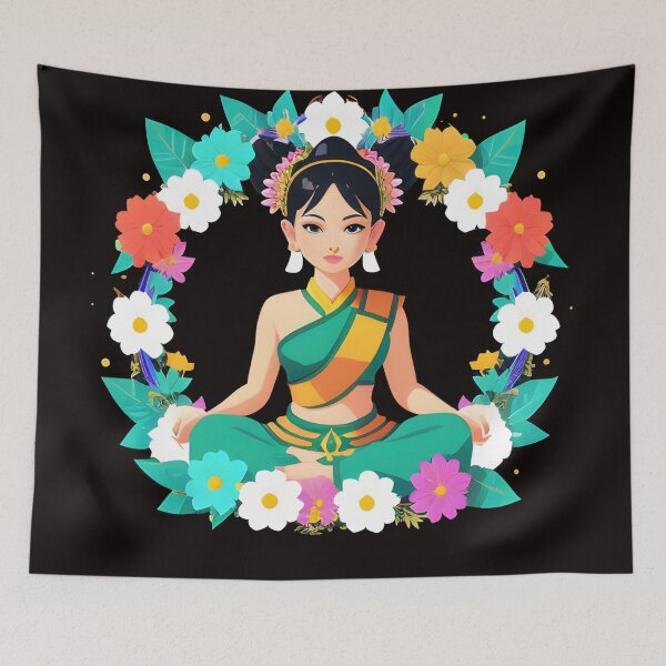 Item preview, Lady in Flowers designed and sold by PrimoGeometry.