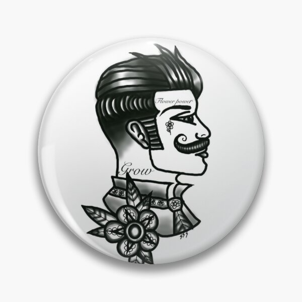 Item preview, Traditional male portrait flower power designed and sold by SidneySSS.
