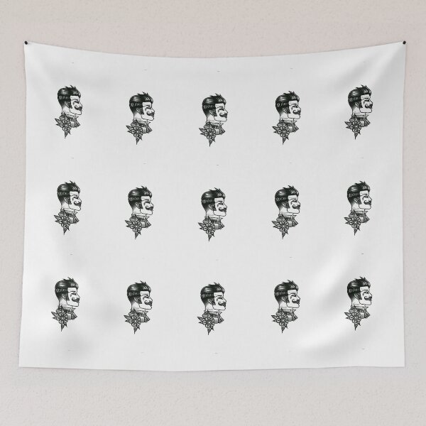 Item preview, Traditional male portrait flower power designed and sold by SidneySSS.