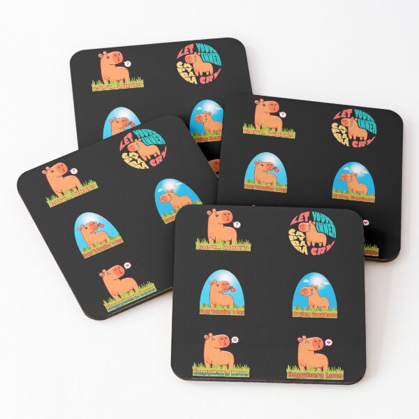 Item preview, Beautiful capybaras with legend designed and sold by inkStyleMDQ.