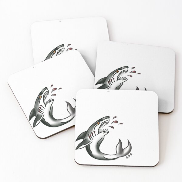 Item preview, Traditional tattoo style shark  designed and sold by SidneySSS.