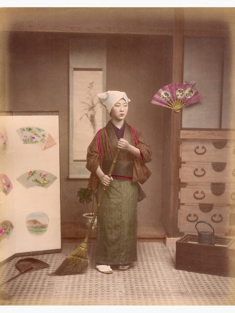 Japanese girl sweeping by Fletchsan