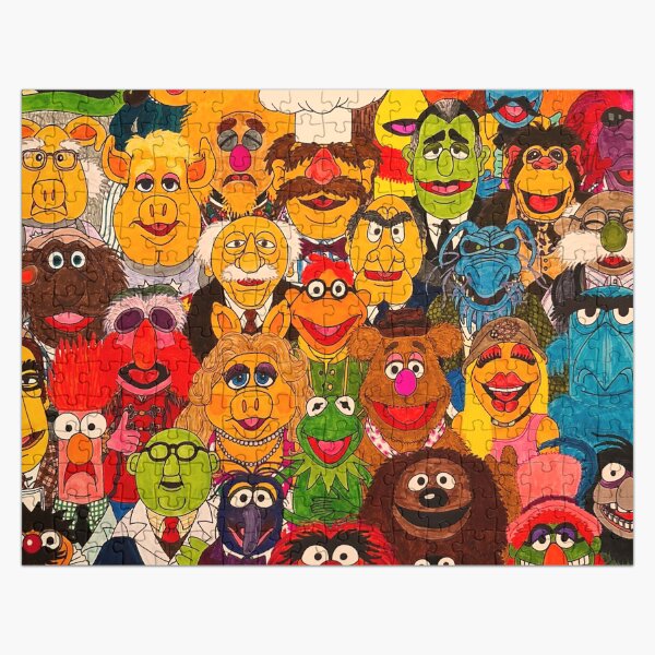 Vista previa del artículo con la obra «Dibujos animados retro El patrón de arte Muppet», diseñado y vendido por MeowCover.