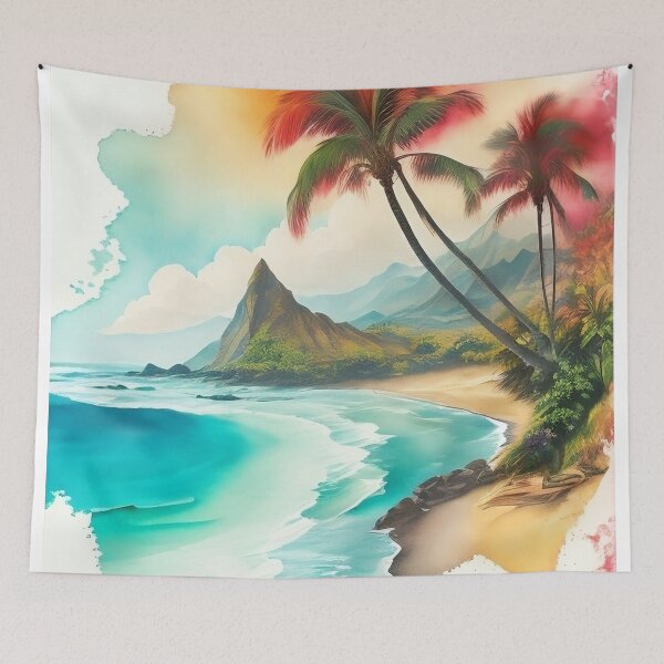 Item preview, Tropical Paradise: A Watercolor Journey to Hawaii Island designed and sold by Robertworkshop.
