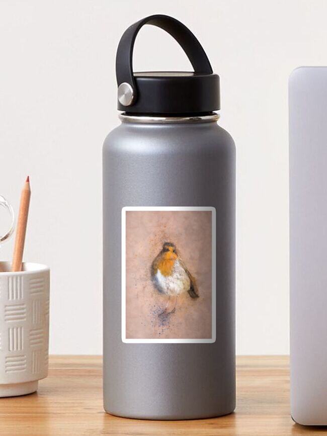 Thumbnail 1 of 3, Sticker, Vintage robin print designed and sold by AYatesPhoto.