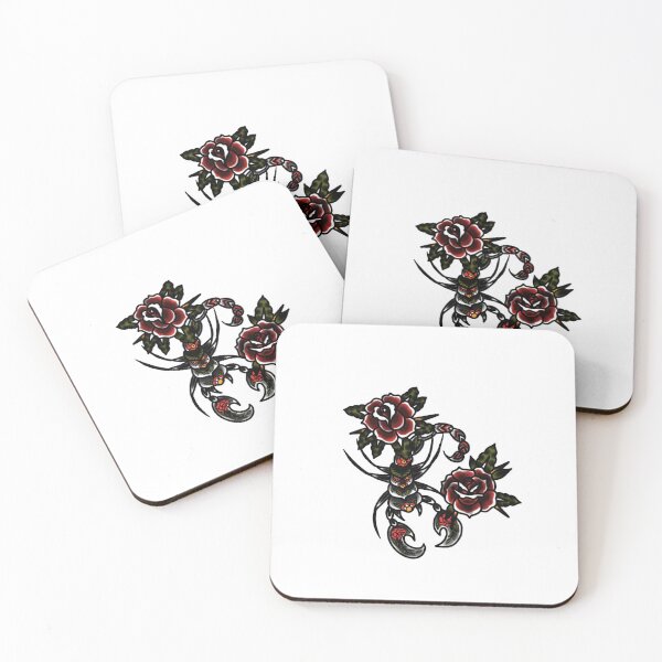 Item preview, Traditional scorpion tattoo with roses  designed and sold by SidneySSS.
