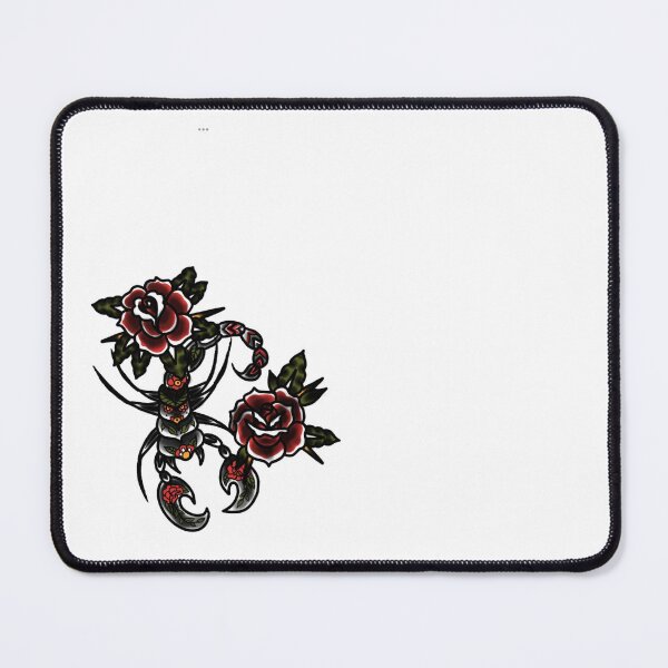 Item preview, Traditional scorpion tattoo with roses designed and sold by SidneySSS.