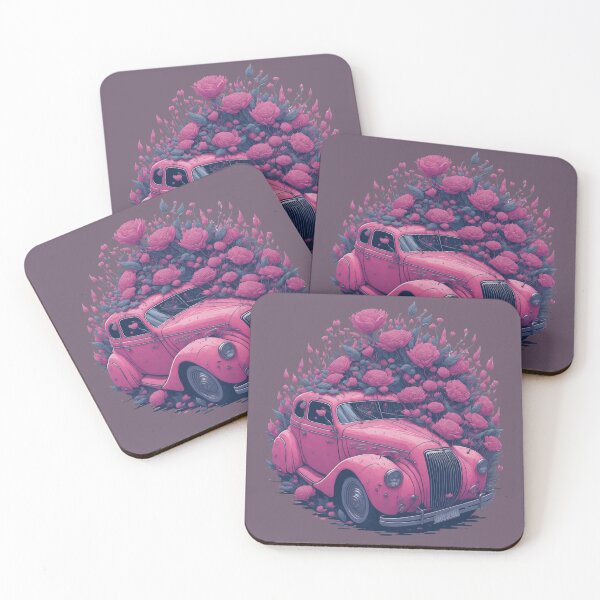 Item preview, My pink  vintage flower car designed and sold by Ersha-Design.