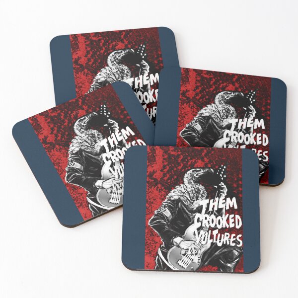 Item preview, Them crooked vulture playing on the guitar, red background designed and sold by haiernra.