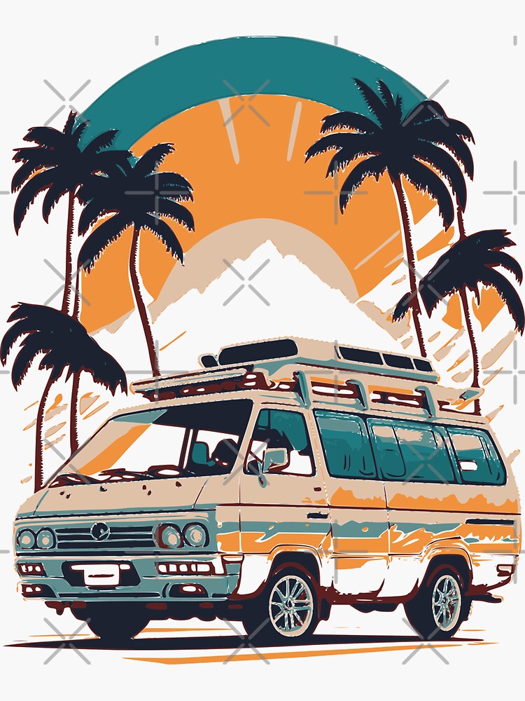 Thumbnail 3 of 3, Sticker, Adventure Trip - The Road Vacation designed and sold by FridPix.