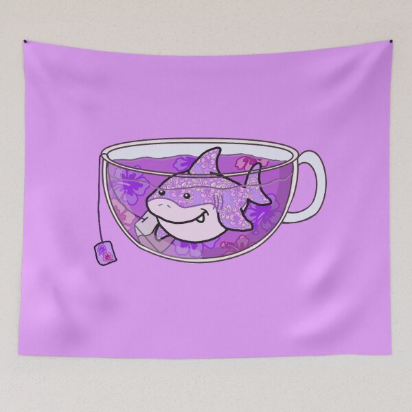Item preview, Shark Tea (Floral) designed and sold by octopuscafe.