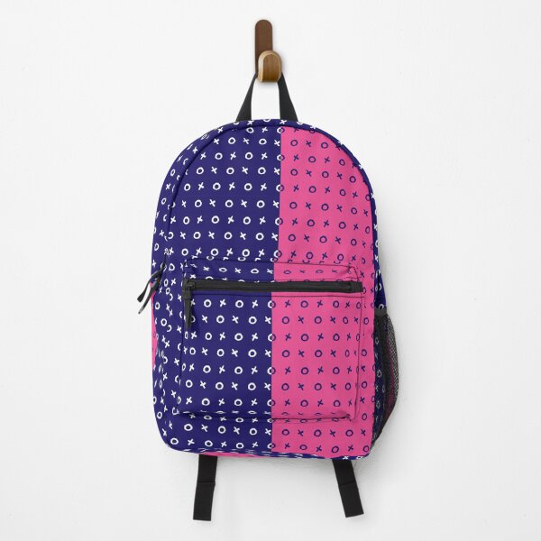 Item preview, Retro Tic Tac Toe Vertical Stripe Pattern in White, Indigo and Fuchsia designed and sold by anisgott.