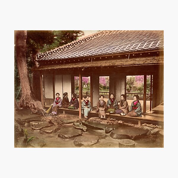 Geisha at Tea House Photographic Print