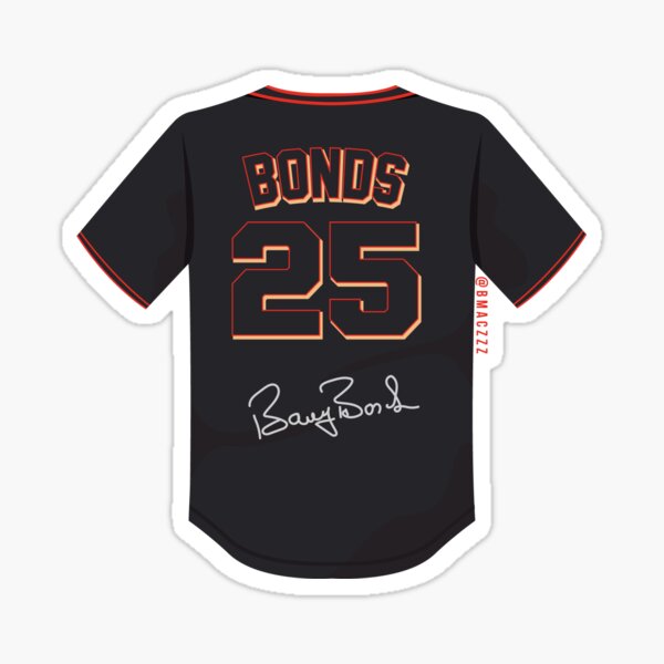 Barry Bonds #25 San Francisco Giants Signature Jersey  Sticker