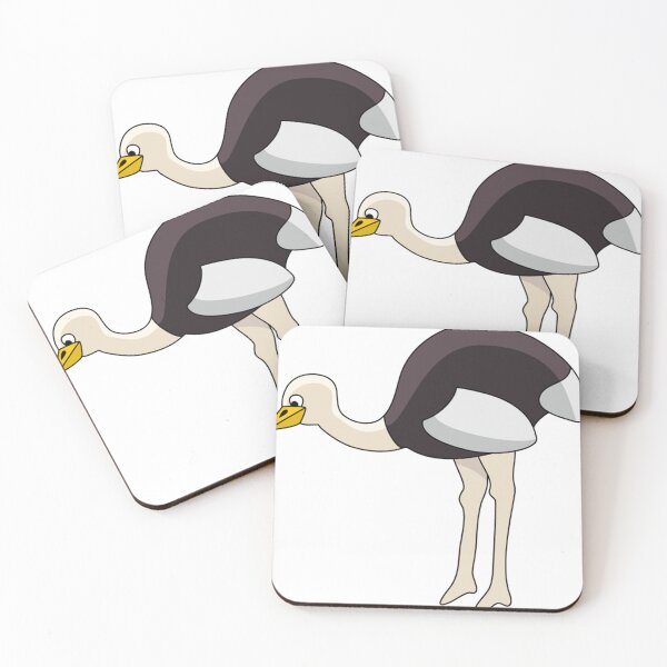 Item preview, long legged ostriches bend down peck food designed and sold by ZekeRan34.
