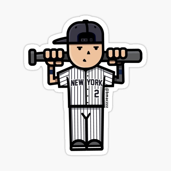 Derek Jeter #2 New York Yankees Home Signature Jersey  Sticker for Sale by  TheBmacz