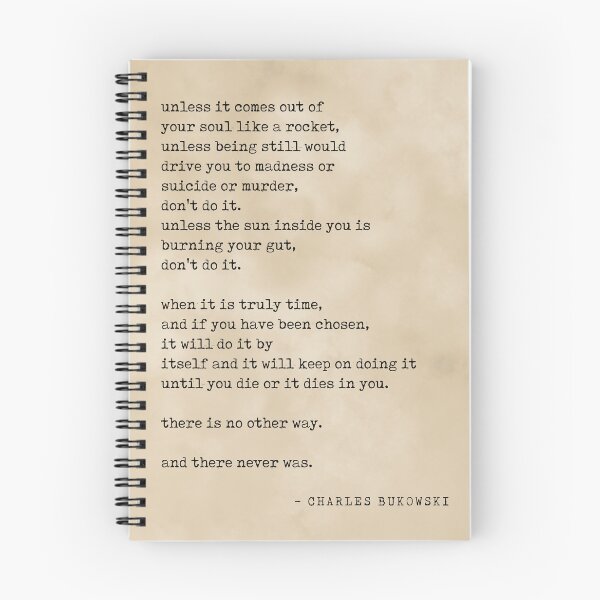 Item preview, It will do it by itself - Charles Bukowski Poem - Literature - Typewriter Print - Vintage designed and sold by Studio Grafiikka.