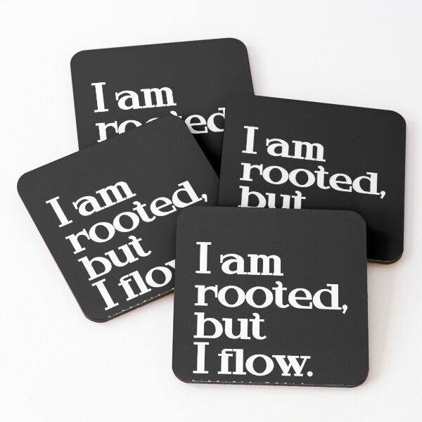 Item preview, I am rooted, but I flow - Virginia Woolf Quote - Literature - Typography Print - Black designed and sold by Studio Grafiikka.