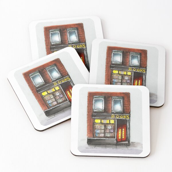 Item preview, Little Book Shop watercolour painting designed and sold by Funsize-Art.
