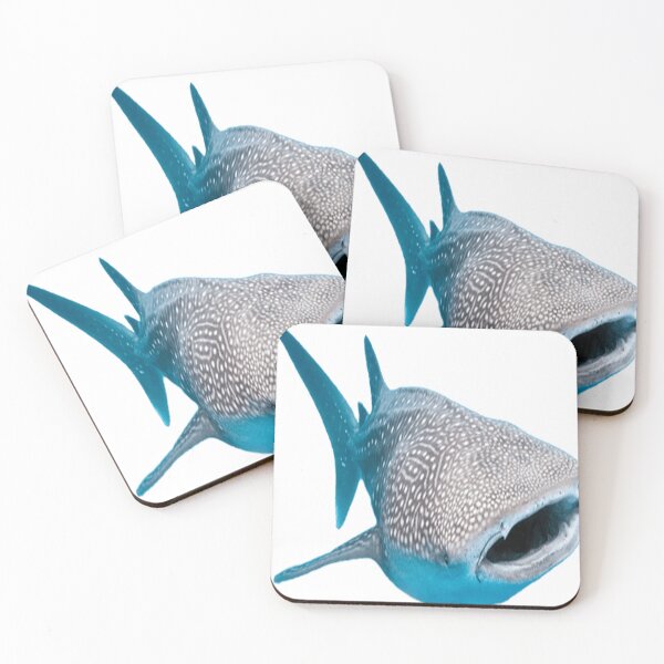 Item preview, blue shark with white spot wide mouth designed and sold by IrisLivingston.