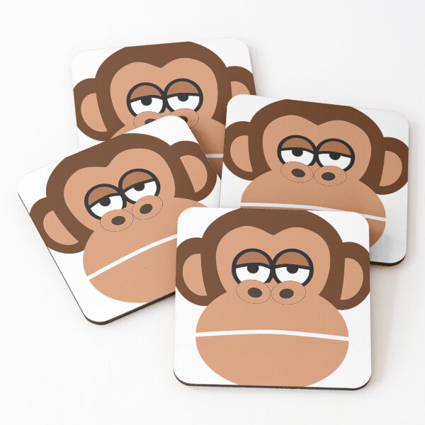 Item preview, brown monkey head big nose sleepy designed and sold by IrisLivingston.