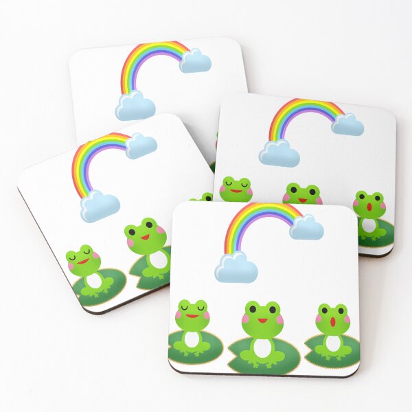 Item preview, three baby frogs sitting under the rainbow designed and sold by CullenThom37.