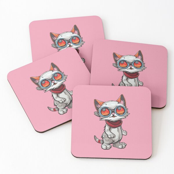 Item preview, Futuristic Multicolor Cats #28 red eyes designed and sold by SOVISART.