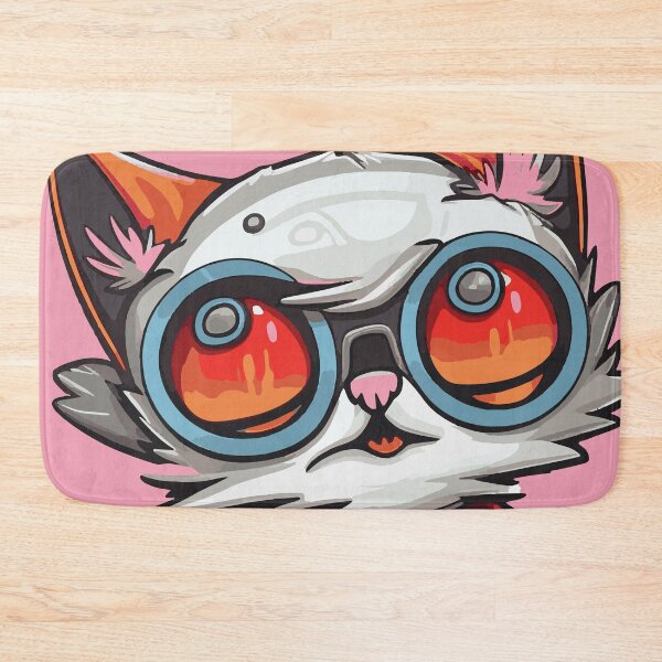 Item preview, Futuristic Multicolor Cats #28 red eyes designed and sold by SOVISART.